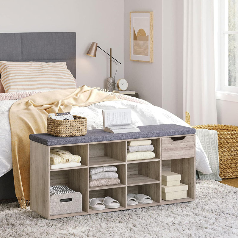 Shoe bench with cubbies on sale